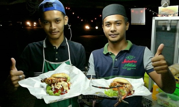 Burger udang galah