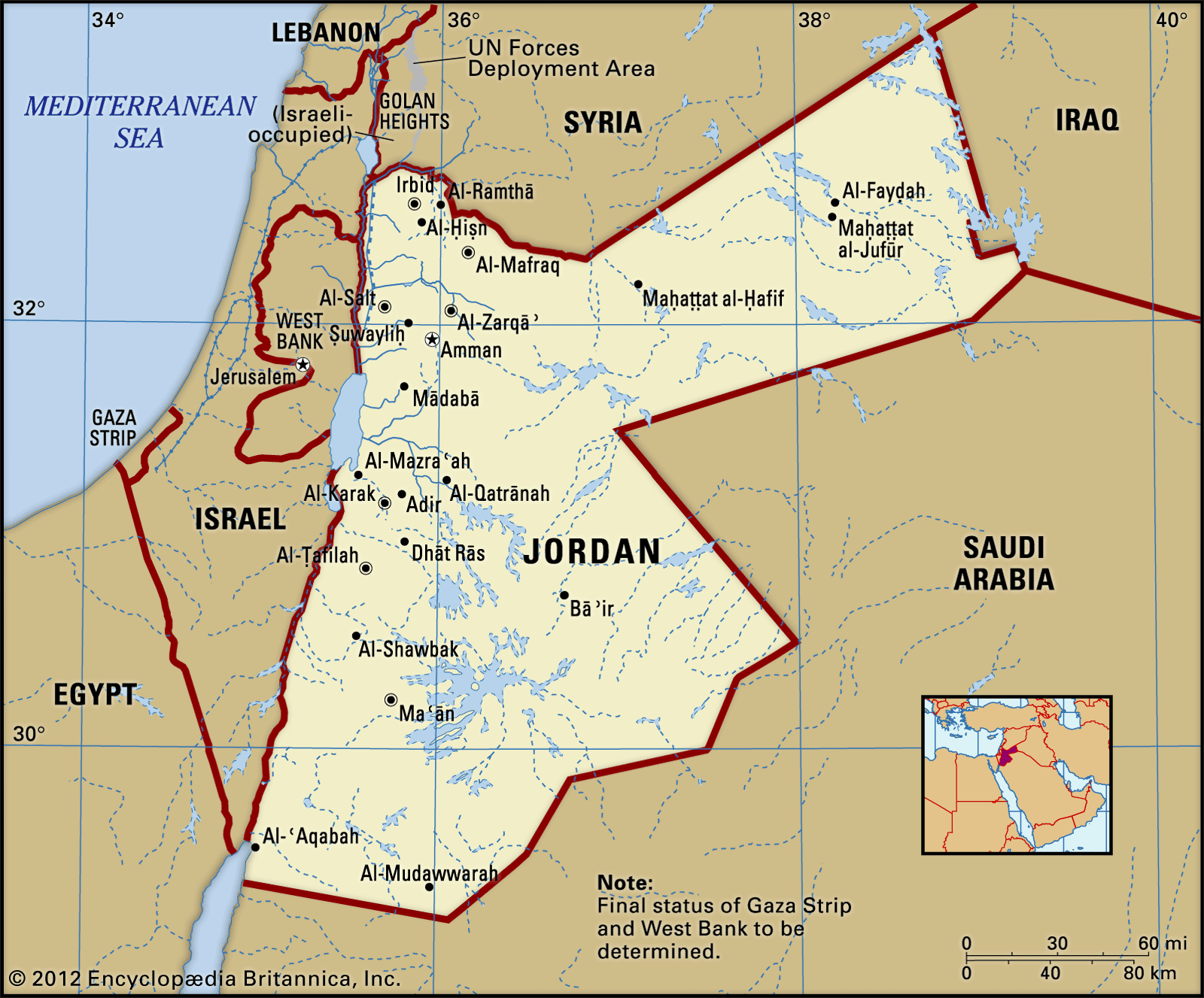 Jordan Map Boundaries Cities Locator 