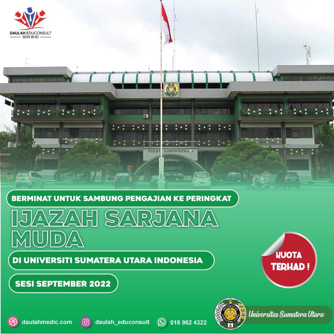 Tawaran Sambung Belajar Ke Universitas Sumatera Utara Indonesia Dalam Bidang Perubatan Tahun 2022 Deenamik